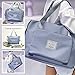 Large Capacity Travel Bag, Foldable Travel Bag, Expandable Travel Duffel Bag, Collapsible Waterproof Large Capacity Travel Handbag, Overnight Bag for Women and Man (Blue+Toiletry Bag)