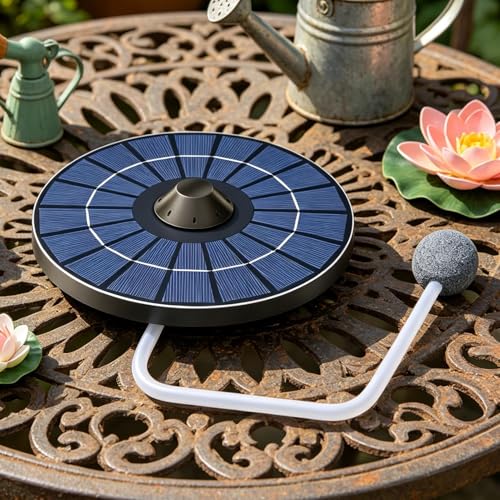 Aireador de estanque solar portátil con bomba de aire de 2,5 W y manguera de aire 4