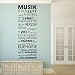 denoda® Musik ist wie die Luft zum Atmen... - Wandtattoo Fliederfarben 25 x 72 (Wandsticker Wanddekoration Wohndeko Wohnzimmer Kinderzimmer Schlafzimmer Wand Aufkleber)