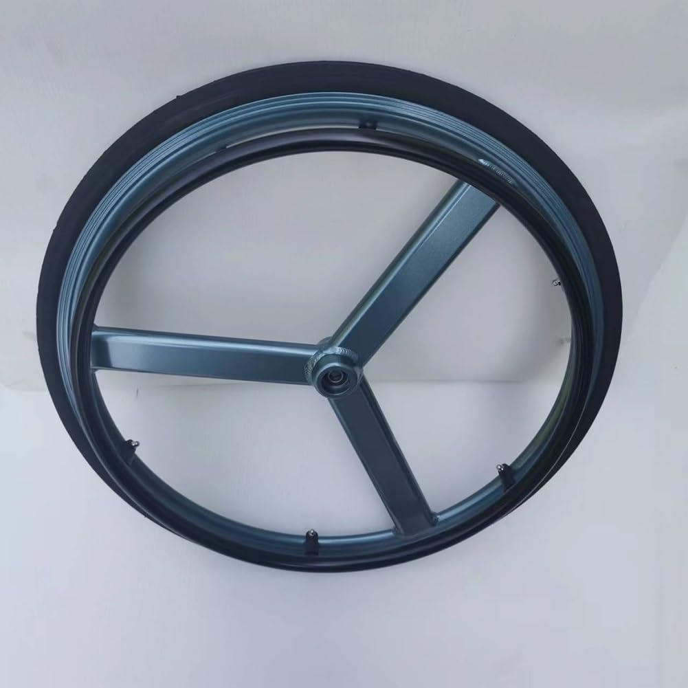 Ruedas de repuesto para sillas de ruedas, ruedas universales para sillas de ruedas manuales, montaje de rueda trasera con neumáticos de goma y rodamientos