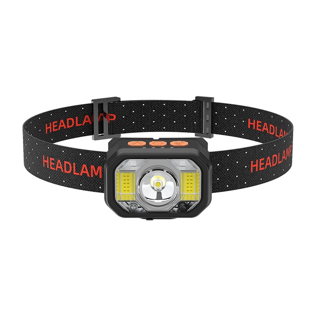 OYYMTE Head Mounted Induction Fishing Strong LED Outdoor Rechargeable mini Running Light COB Headlight