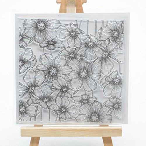 WooYangFun Hintergrund-Stempel zum Basteln von Karten und zum Basteln, Blume, 1 Stück Cover