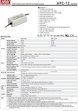 LED Driver 12.6W 36V 350mA 12-350 AC-DC Switching Power Supply 12 Series C.C Power Supply