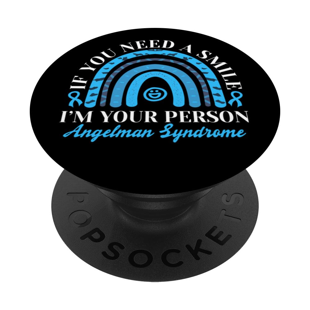 Angelman Syndrome PopSockets Swappable PopGrip, Black
