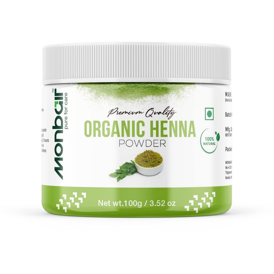 MONBAIR Henna Hair Pack | Hair Care Products for Men & Women | 100% Natural No Chemical Organic Henna Powder 200 grams