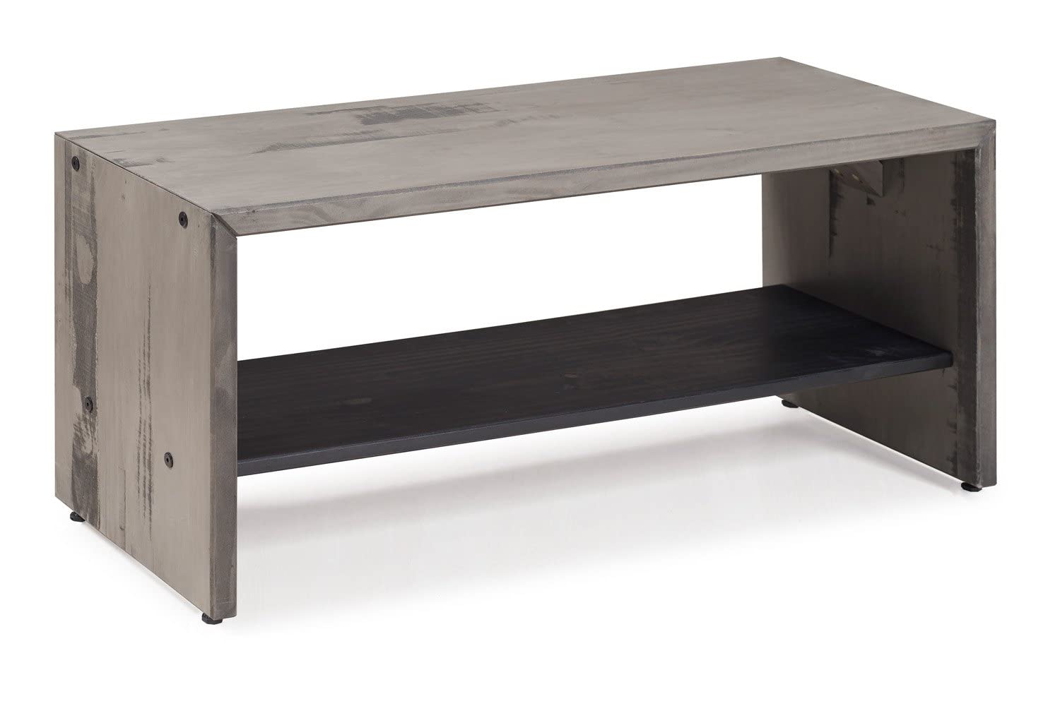 Walker Edison Shiloh Rustic Solid Reclaimed Wood Entryway Bench, 42