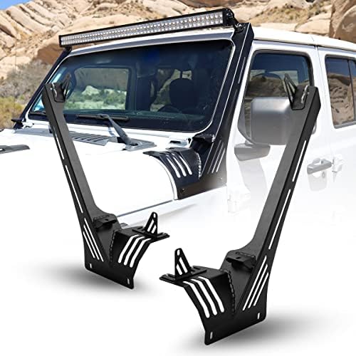 Hammerhead Jeep Wrangler 50 In. LED Light Bar A-Pillar Mounting Brackets W/ Hammerhead Logo 600-56-0459 (07-18 Jeep Wrangler JK - Foto 3