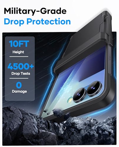 Image of ASAFCASE for Samsung Galaxy Z Flip 7 Case Wallet with Card Holder, Black | Hinge Protection, Outer Screen Protector, Heavy Duty, Shockproof Rugged Cover Phone Case for Samsung Galaxy Z Flip 7 5G 2025