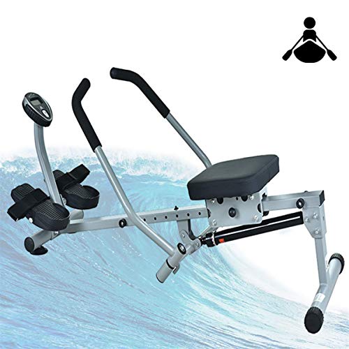 Image of Foldable Rowing Machines Ultra Silent Hydraulic Fitness Rowing Machine Multi-Function Home Full-Sport Slimming with Adjustable Footrest and Multi-Resistance
