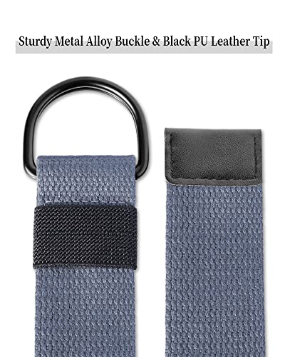 Canvas Web Belt for Men Women, Casual Double D Ring Belt 1 1/2" Wide4