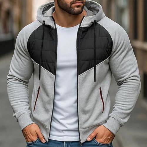 Hoodies for Men Fall 2025 Trendy Oversized Cardigan Long Sleeve Jackets Lightweight Hooded Sweatshirt with Pockets2