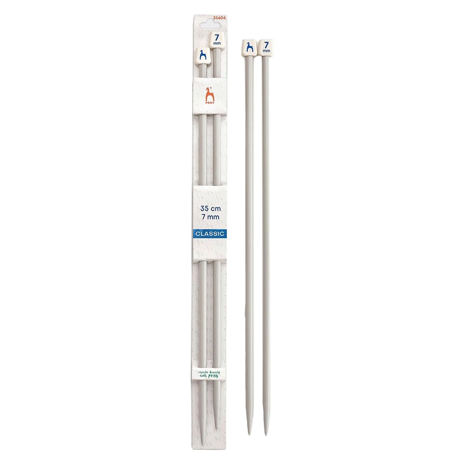 Pony Classic Single Pointed Knitting Needles 35cm 7.00mm - Aluminum - 1pc