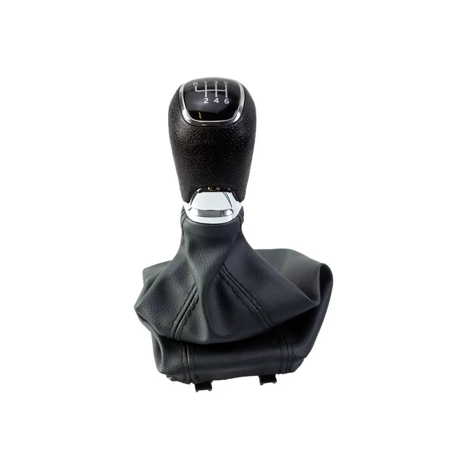 OUVECR Car Shift Gear Knob Handle for Skoda for Octavia A7 MK3 2014-2017 Car Gear Shift Knob 5/6 Speed Lever Shifter Gaiter Boot Cover Collar Gear Shift Cover(6 Speed)