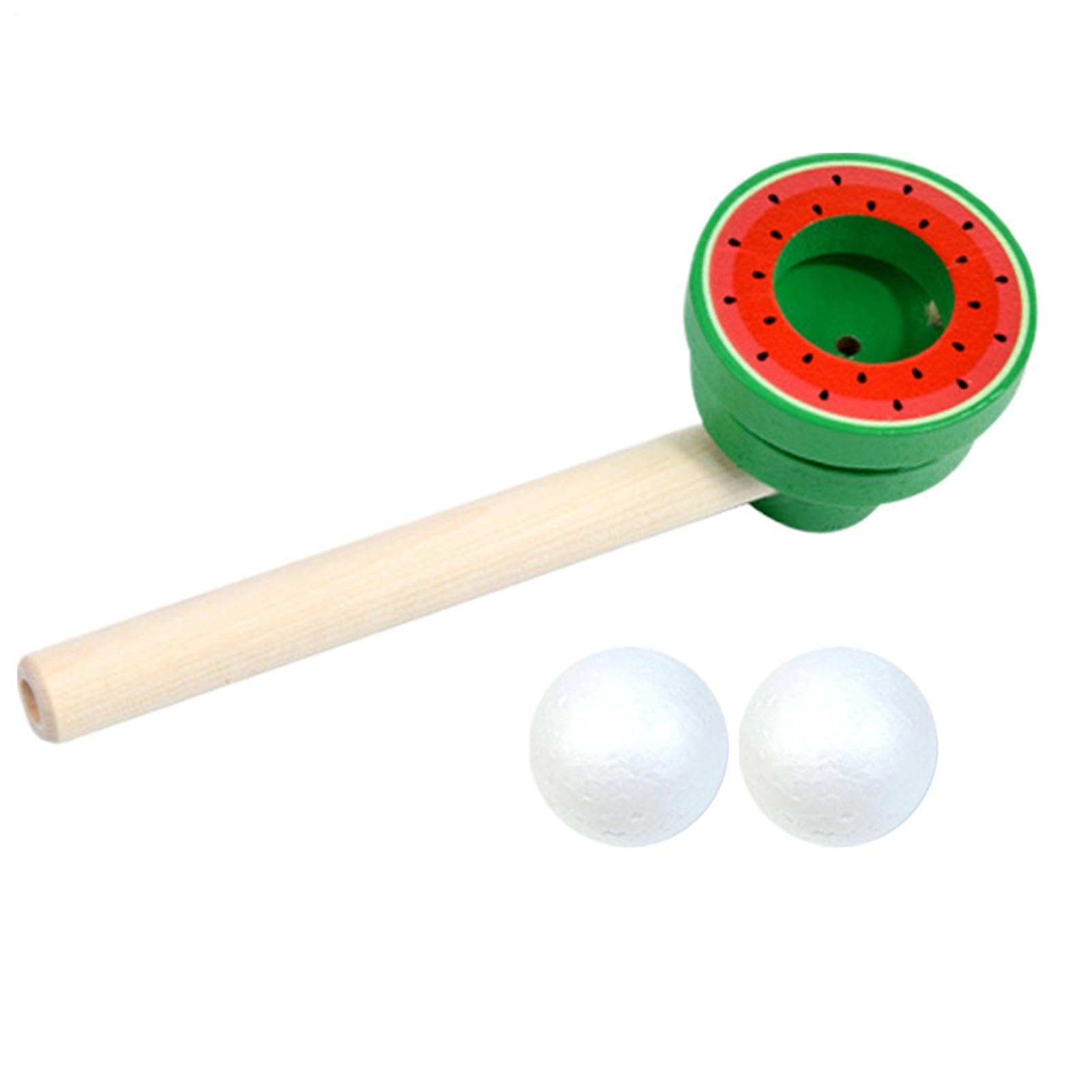 Wooden Floating Ball Blow Toy for Kids, Wooden Blow Ball Blower Game