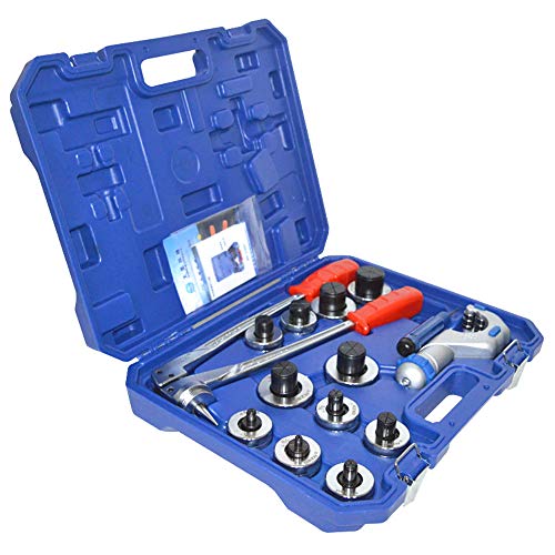 S SMAUTOP Expansor de Tubo Hidráulico con 11 Cabezas Expansoras de 9.5-40.5 mm, Tubo Expansor Hidráulico Herramienta de Extensión para Aire Acondicionado Instalar Mantener Reparación (7 Cabezas)