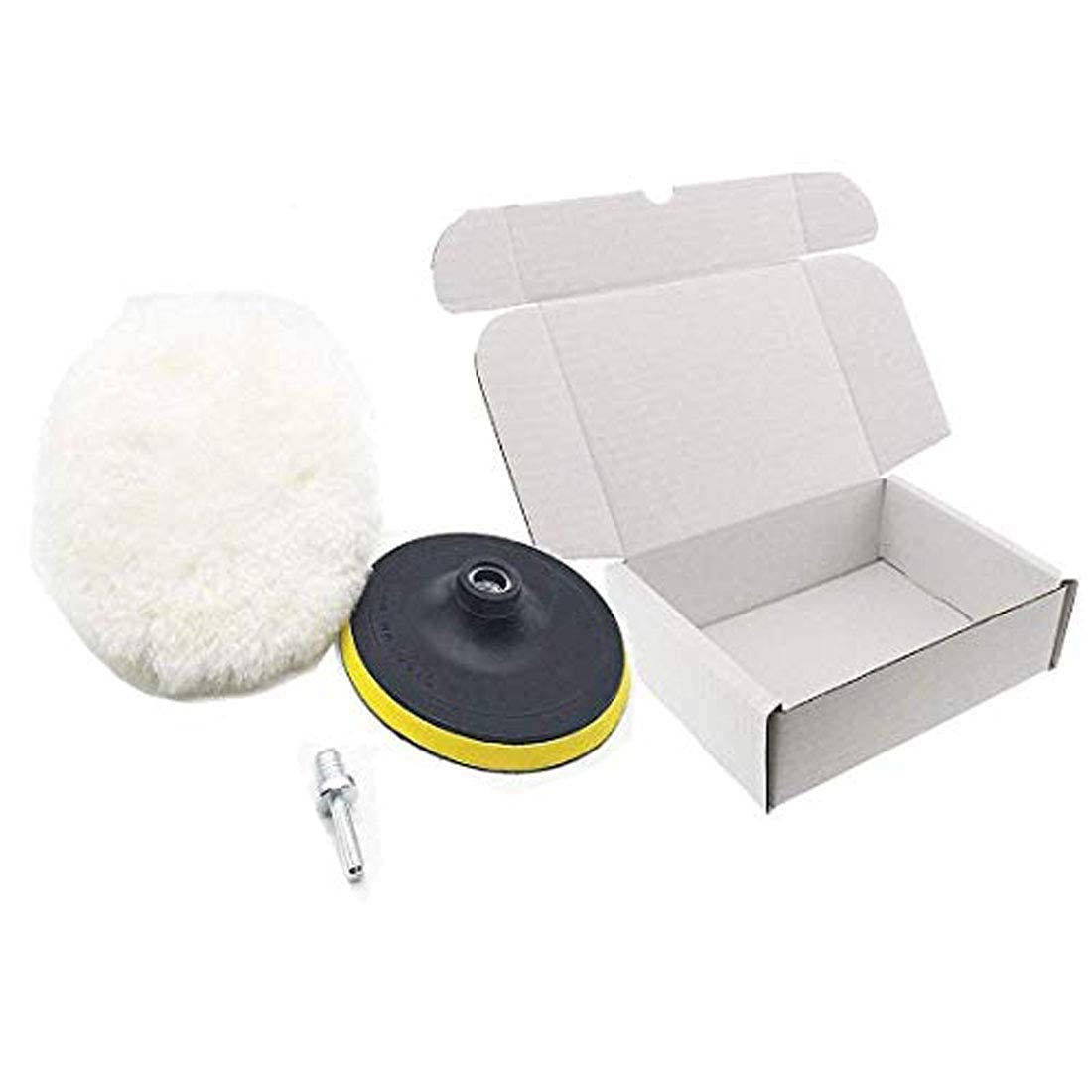 Diy Crafts Polishing Wool Pad With Backer Pad Sucker and Connecting Rod for Home Wall Paint Remove Cleaning Polishing, Pack of 1 Set, 1" (Multicolor) 1