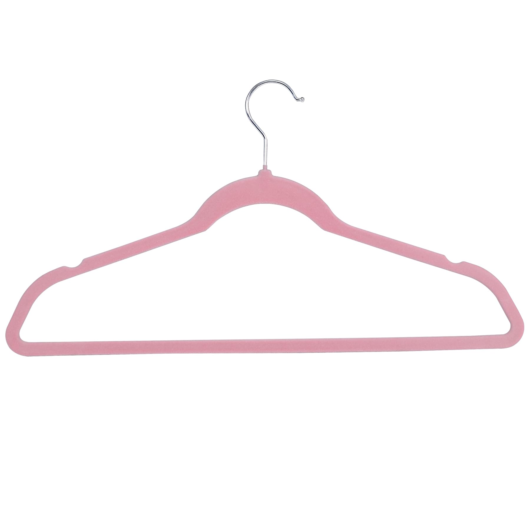 ZENY Premium Velvet Hangers 100 Pack, Non-Slip Felt, 360° Swivel Hook, Durable Hangers for Closet, Clothes,Coat, Suit, Space Saving (Pink)