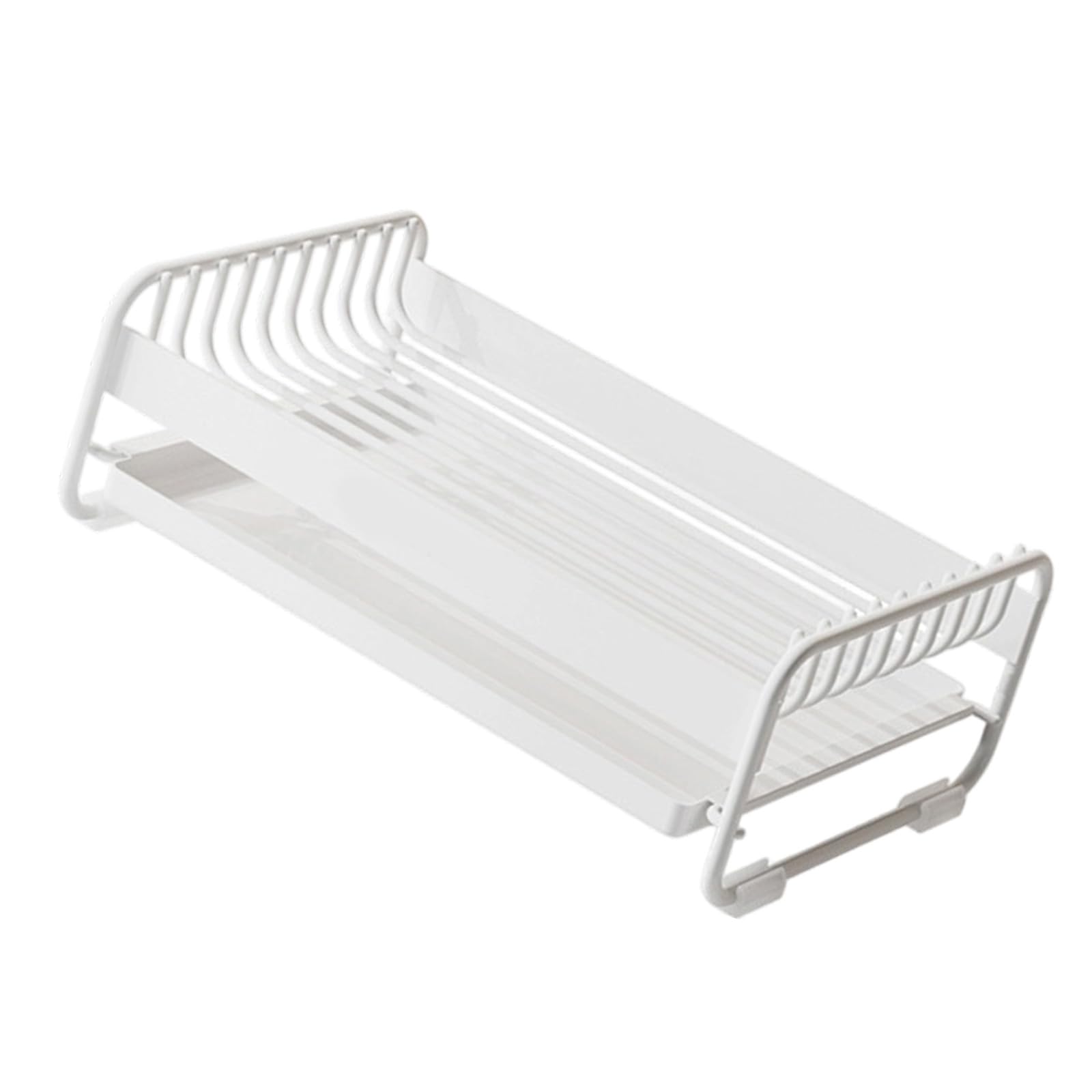 Msioytog White Practical Carbon Steel Soap Container With Drain Holes Wall Mounted Soap Dishes For Neat And Clean Storage Solution Tray