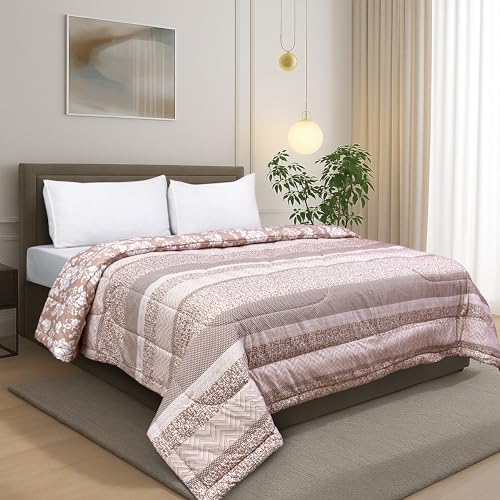 Image of Signature Reversible Super Soft Double Bed Comforter /Quilt Set 350GSM 88x90 inches, and Fitted Elastic Bed Sheet with Pillow Covers (Sunny Day, Comforter Only)