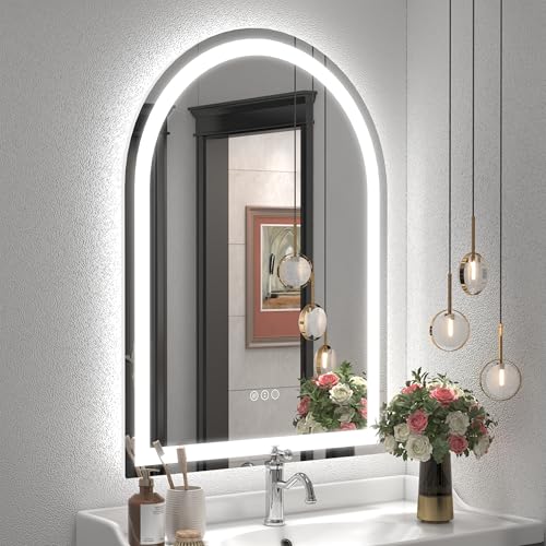 Image of 26x36 Inch Arched LED Bathroom Mirror