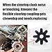 QODOLSI 4 PCS Flexible Steering Coupling, Power Steering Motor Shaft Kit, 563152K000FFF Steering Machine Steering Column, for Hyundai KIA (Black)