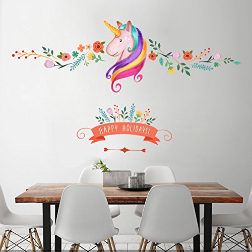 Langugu Unicorn Peel Stick Removable Wall Decals Stickers Home Decor Art For Home Bedroom Stencil Decoration Type A Wantitall