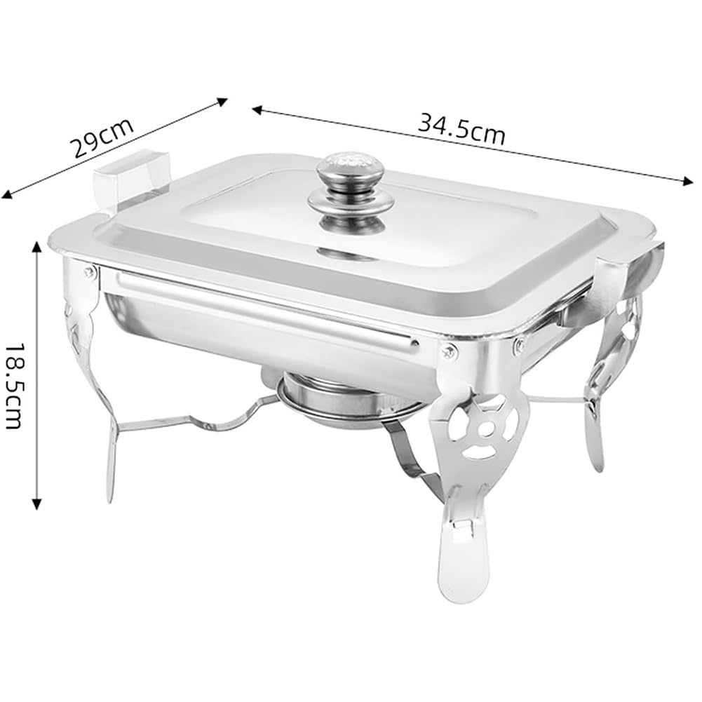 Calentador de Buffet de Acero Inoxidable, Estructura portátil y Desmontable, Placas calentadas comercialmente, Adecuado para hoteles, Banquetes, Bodas y Fiestas