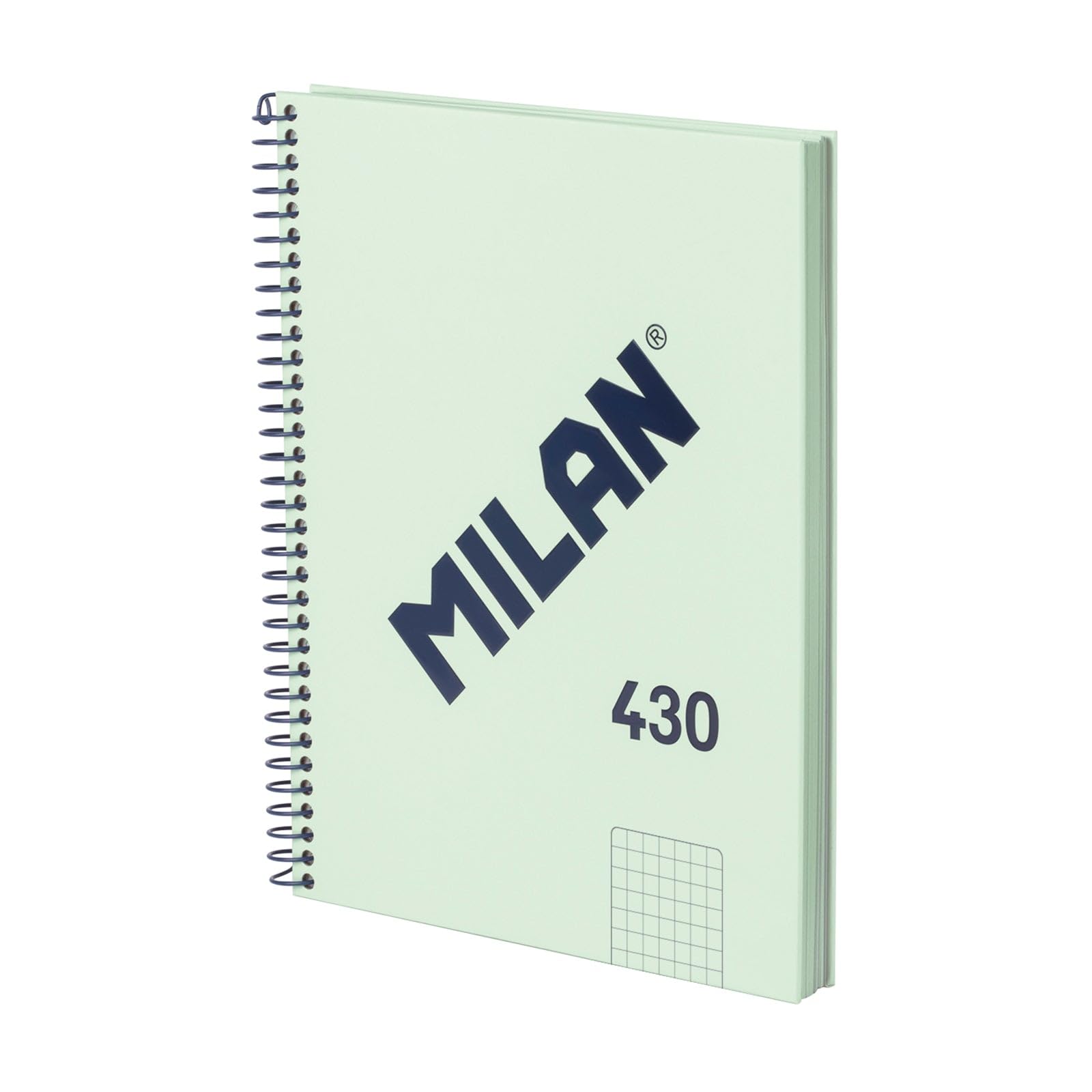 MILAN® A5 Hardcover Notebook 5x5mm Squared 80 Sheets 95gsm Collection 430 Green
