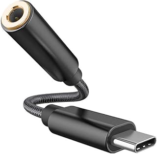sunshot Adattatore per cuffie audio da USB-C a 3,5 mm, adattatore jack per cuffie USB C per dispositivi di tipo C come adattatore per auricolari di tipo C per Pixel 2/3 XL, S8, S9, S10