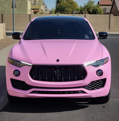 Image of WALLMATE Satin Light Pink Car Sticker Self Adhesive Bubble Free Vinyl Wrap for Car, Scooty, Cycle, Bike and Other Vihicle Interior & Exterior Decoration (Bubblgum Pink, 20X84 in)
