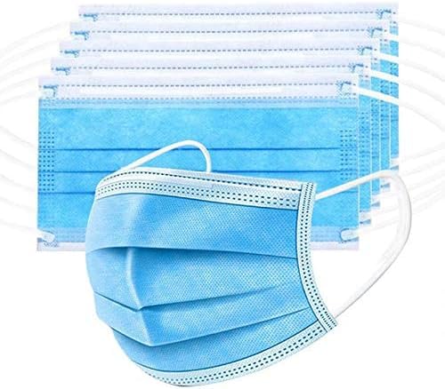 500 Pack Disposable Face Masks (5 Boxes, 100pcs/Box) Blue Face Masks for Protection