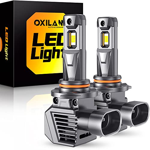 Image of OXILAM 9006 HB4 Fog Light Bulbs, 30000LM Super Bright 800% Brightness, 9006 6500K Cool White Bulbs, Plug-and-Play, Canbus Ready, Pack of 2