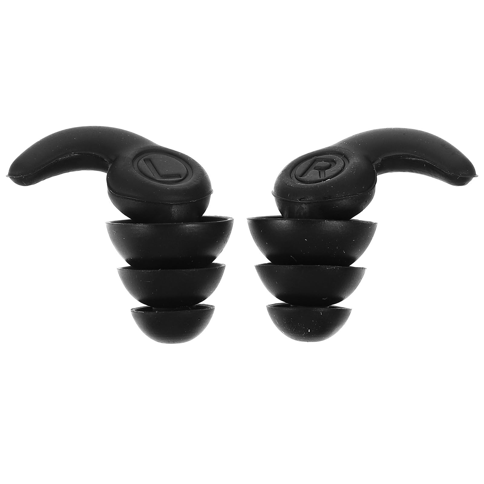 Veemoon Silicone Noise Cancelling 1 Pair Waterproof Soundproof Studying Swimming Black Comfortable Sleep Earbuds