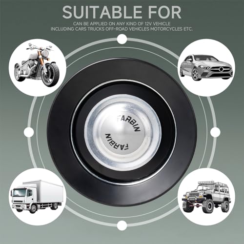 Image of FARBIN Car Horn Loud 12V High /Low Tone Super Loud Waterproof Motorcycle Horn for Trucks Pickups SUV (Black)
