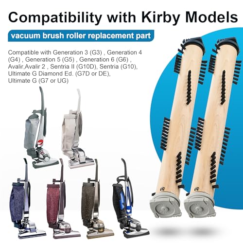 Image of Vacuum Cleaner Brush Roll Compatible with Kirby Cleaner G3 /G4 /G5 /G6 /Sentria, Ultimate G, Vacuum Attachments Replacement Parts Beater Bar Brush Roller for House Office Clean(2 Pack-Hard)