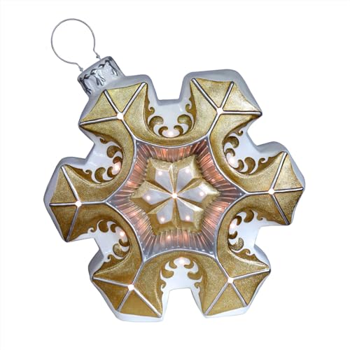 Fraser Hill Farm 36-in. Prelit Vintage Snowflake Ornament Statue with