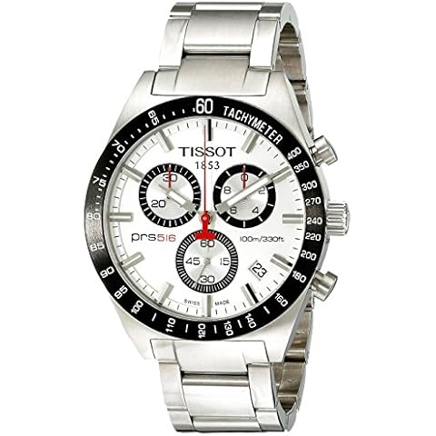 Tissot T0444172103100 Mens Watch Analogue Watch White Dial Analogue Display and Stainless Steel Plated Tissot Cover