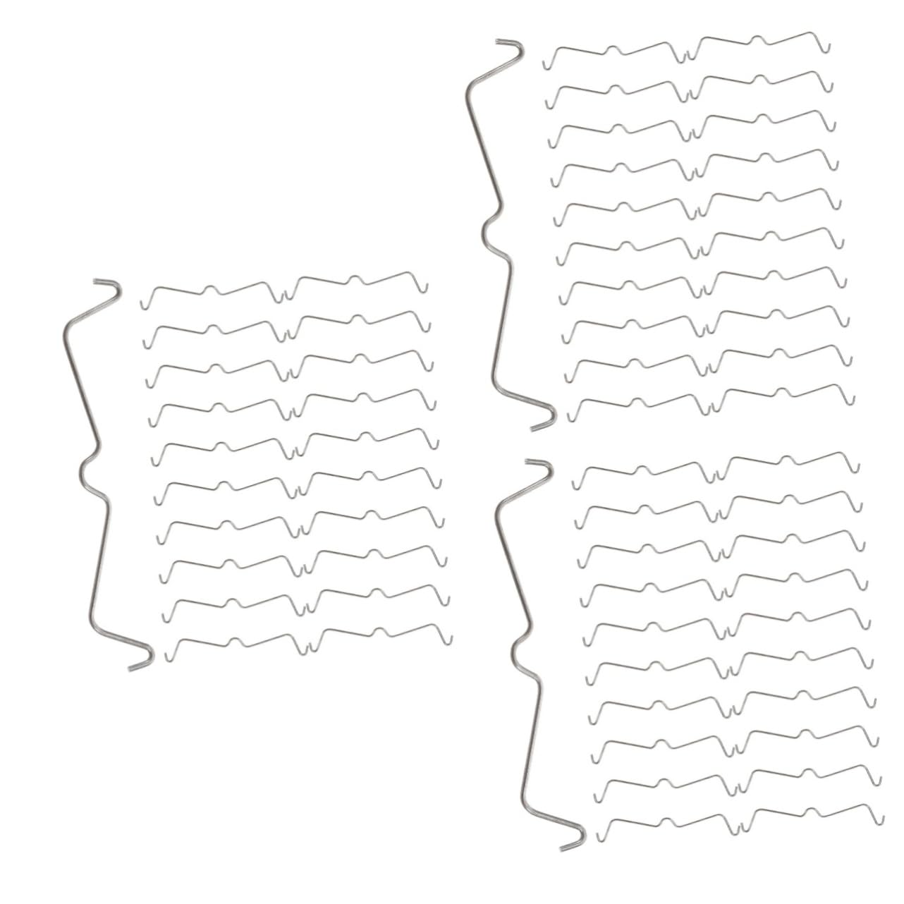 CANIGHT 3sets Pegboard Hooks Stainless Steel Locks Peg Hook Stoppers for Clamping 60pcs*3