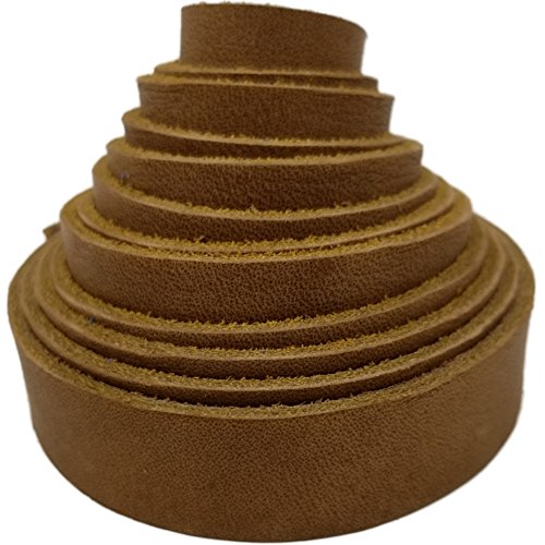 Tofl Genuine Top-Grain Leather Strap | 72 Inches Long | 1/2 Inch Wide | 1/8 Inch Thick (7-8 Oz) | 1 Leather Strip For Diy Arts & Craft Projects, Clothing, Jewelry, Wrapping | Brown #TOP1