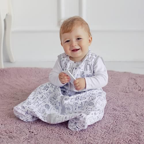 Mama Cheetah Baby Sleep Sack 0.5 TOG, Organic Cotton Baby Wearable Blanket, Swaddle Transition Baby Sleeping Bag, Boy Girl Newborn Infant, XXL (24-48 M) - Image 6