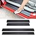LANZMYAN Car Door Sill Protector Universal 3D Carbon Fiber Scuff Protective Door Sill Cover Panel Sticker 4PCS