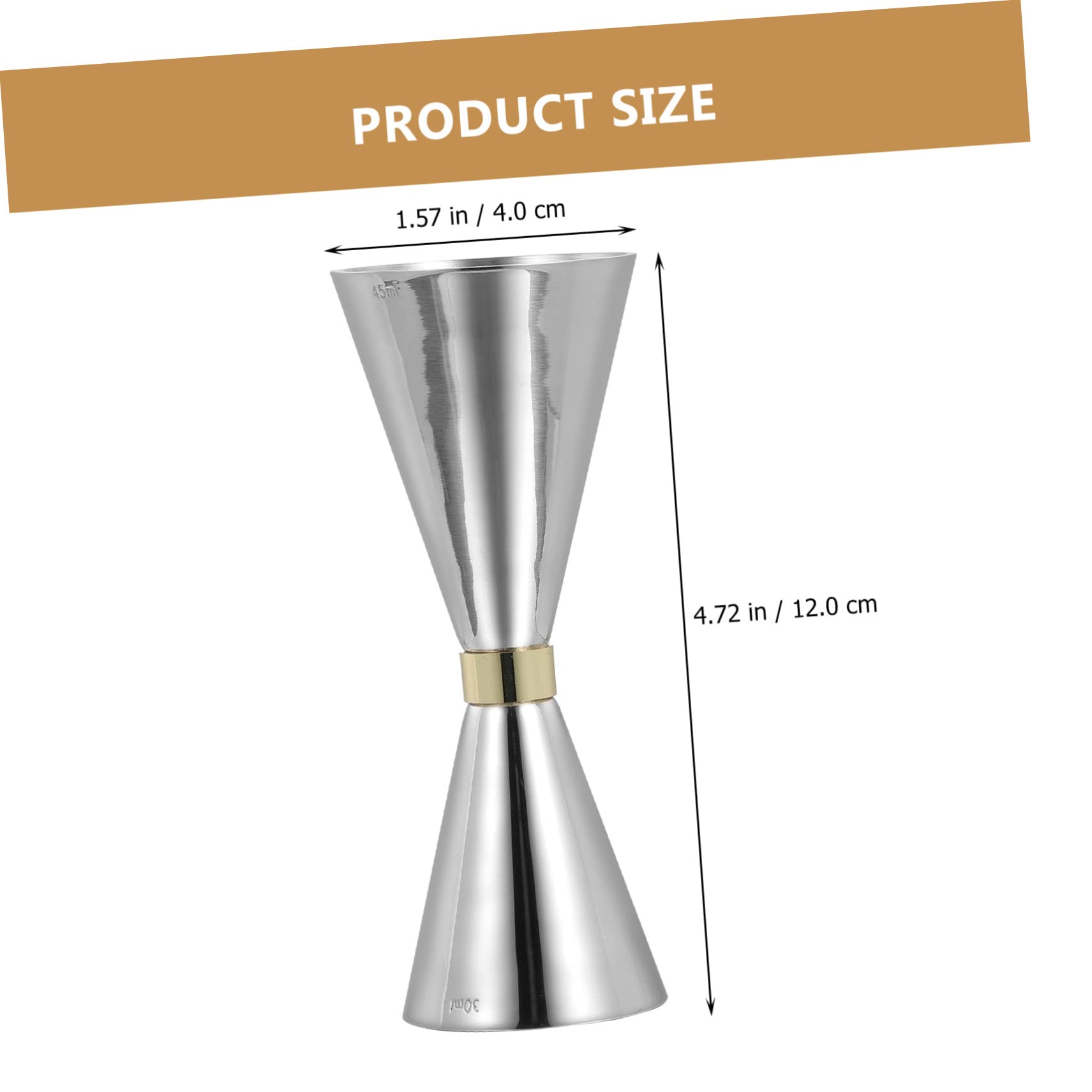FUNOMOCYA Stainless Steel Cocktail Jigger Shot Measure Jigger Double-head Ounce Cup Bar Shot