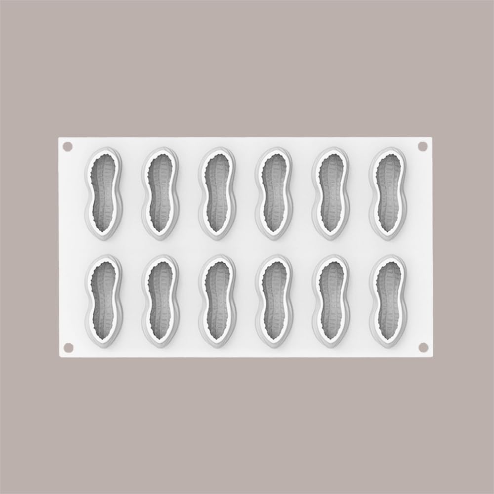 Lucgel Stampo in Silicone per Frutta Realistica Arachide 72x29H27 mm