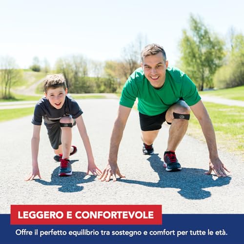 Tutore Ginocchio Ideato da Medici Specialisti – Fascia Ginocchio Regolabile per Alleviare Dolori e Tendiniti – Supporto Sottorotuleo per Fastidi al Menisco (Taglia Unica, Confezione Singola, Nero) - 5