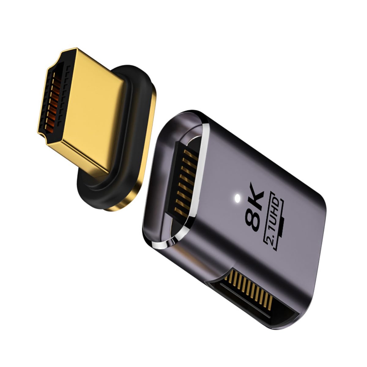 Lot De 2 Adaptateurs HDMI 2.1 8K à 90° – Angle Droit Gauche/Droite, 8K@60Hz, 4K@120Hz, HDR, Compatible TV, Projecteur, PS5, Xbox