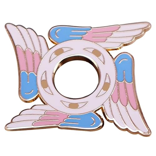 Transgender Ophanim Angel Wings Pride Gender Metal Enamel Pin Badge
