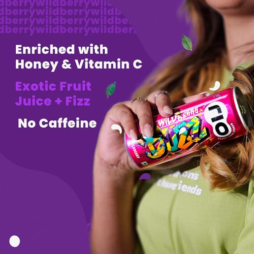 Image of Rio Wildberry Flavor Wild Berry Bubbly Fruit Drink Can|Soft Drink|Exotic Fruit Juice + Fizz|Rich In Vitamin C And Honey|Pack Of 12|250 Ml