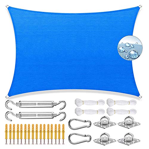 Aibingbao Vela de Sombra Rectangular 2.5x3.5m Transpirabilidad, Toldos IKEA Impermeable, para Jardín...
