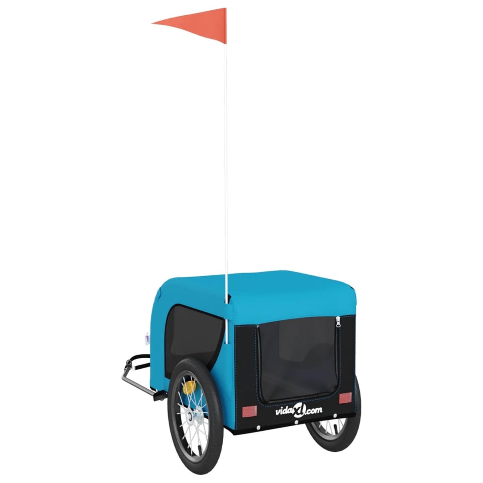 Homgoday Niebieska i czarna przyczepa rowerowa Oxford i żelazo, wyposażenie wózka dla psa, wózek rowerowy, wózek rowerowy, wózek dla psa, transporter rowerowy model 94002
