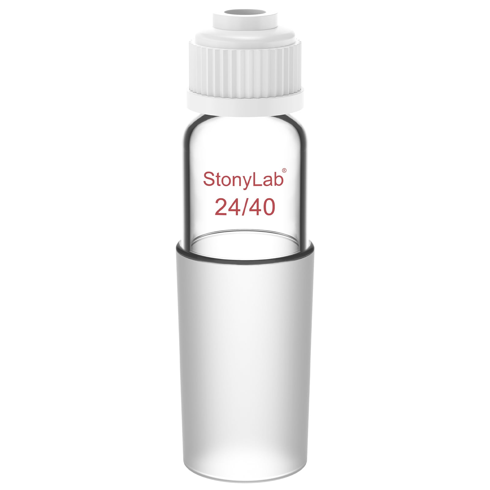 StonyLab Thermomètre Inlet Adaptateur avec 24/40 Joint Intérieur, 80mm de Hauteur, pour Appareil de Distillation